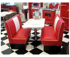 Bars and Booths offers Diner tables and chair sets for sale in real metal banding