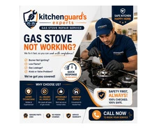 kitchenguard's experts Gas stove repair.& Kitchen chimney service